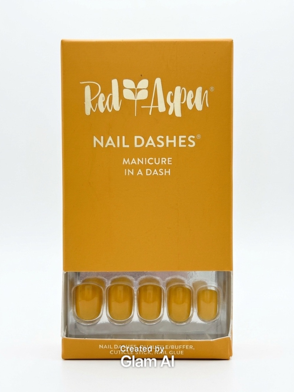 Red Aspen Nail Dashes Press-On Nails - Mustard Yellow orange shade